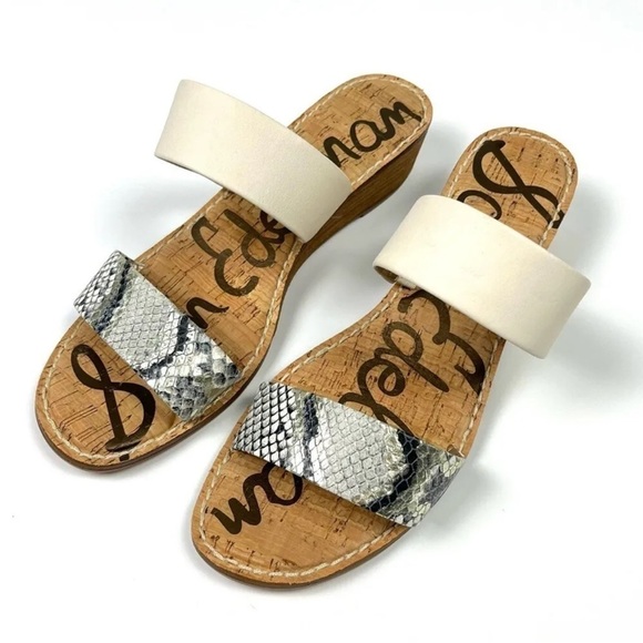 Sam Edelman Shoes - EUC Sam Edelman Gala Two Strap Low Wedge Sandals Women’s Size 8